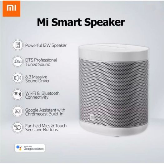 Xiaomi Mi Smart Speaker  Google Assistant Voice Control AI Smart Home Device | Bluetooth 4.2 WiFi Automation DTS