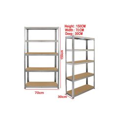 5 Tier Shelving Units Capacity 175kgs (875kgs)