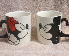 MINNIE & MICKEY MOUSE (Disney) - a HIS & HERS pair of ceramic mugs