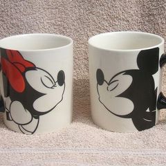 MINNIE & MICKEY MOUSE (Disney) - a HIS & HERS pair of ceramic mugs