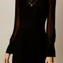 Karen Millen Black Chiffon Lace Dress Image 10
