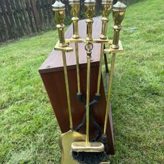 Vintage Brass Fireside Companion Set
