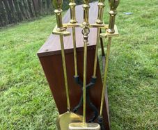 Vintage Brass Fireside Companion Set