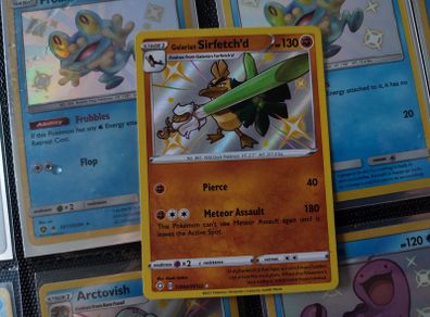 Galarian Sirfetch'd ! Shiny Rare ! Baby Shiny ! from Shining Fates Set ! 2021 ! Pokemon Card !