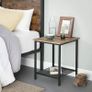 End Table, Side Table and Nightstand, Industrial Style, Heavy-Duty Steel Frame, Living Room Bedroom, Simple Assembly, Honey Brown and Black (FREE POSTAGE) Image 6