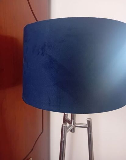 Navy velvet chrome meadows and byrne floor lamp RRP 200