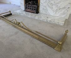 Brass metal fireplace surround edging
