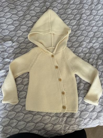 Cream baby cardigan 9-12 m
