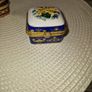 Vintage collectable porcelain cobalt blue trinket box hinged with gold trim Image 7