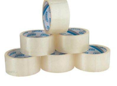 6x SMART Strong Hot Melt 48mm x 60m Clear Adhesive Packing Sealing Tape Sellotape #1033