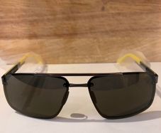 Hugo Boss Men's Black and Brown Sunglasses