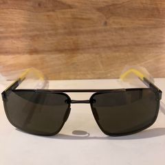 Hugo Boss Men's Black and Brown Sunglasses