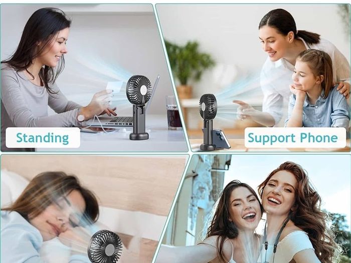 NEW SALE | Handheld Fan, Portable Hand Held Fan with 3 Speed, Mini Hand Fan 3000mAh Battery Operated, USB Rechargeable