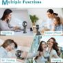 NEW SALE | Handheld Fan, Portable Hand Held Fan with 3 Speed, Mini Hand Fan 3000mAh Battery Operated, USB Rechargeable Image 5