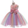New Girl Embroidered Formal Princess Elegant Birthday Party Dress Size 5-6Years Image 2