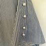 Pinstripe dress with bell sleeves and pearl buttons UK10 Image 2