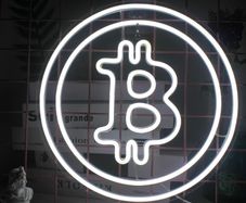 Bitcoin Led Neon Signs White Neon Light Sign Virtual Currency Shape USB Neon Wall Light Signs Wall Art for Bitcoin Fans Bedroom Office Bank Financial Company Shop Decoration (FREE POSTAGE)