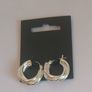 Pilgrim Silver Tone Chunky Twisted Hoop Earrings Statement New RRP 29.95 CAN POST Image 5