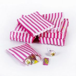 Pink stripe counter bags lot of 200 ideal for candy weddings parties candy cart shop small retails and sweet shops SIZE 5x7 inches