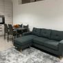 Scandi-style corner sofa, button-tufted, solid wood, linen-look Image 5