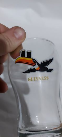guinness glass with toucan,see pictures for condition good,,