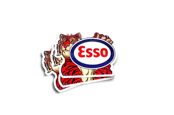 ESSO Tiger Glossy Stickers 2-Pack