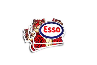 ESSO Tiger Glossy Stickers 2-Pack