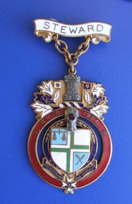 RMIG MASONIC MEDAL (Royal Masonic Institution for Girls) - 1954 STEWARD award medal