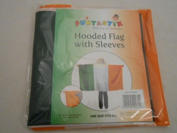 Hood Sleeved Tri Colour Irish Flag Free Delivery