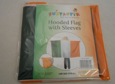 Hood Sleeved Tri Colour Irish Flag Free Delivery
