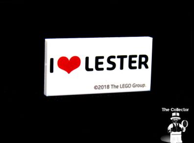 Lego I Love Lester 2x4 Lego Store Exclusive Tile Ultra Rare Very Hard To Find Very Rare Limited Edition