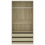 Wardrobe Sonoma Oak 100x50x200 cm Chipboard Image 4