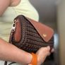 Crochet crossbody bag in chocolate colour Image 3