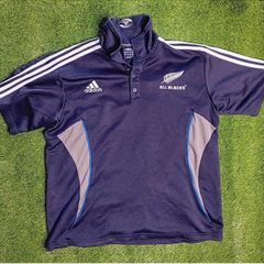 Adidas All Blacks Rugby Training Polo Shirt 2007, Large