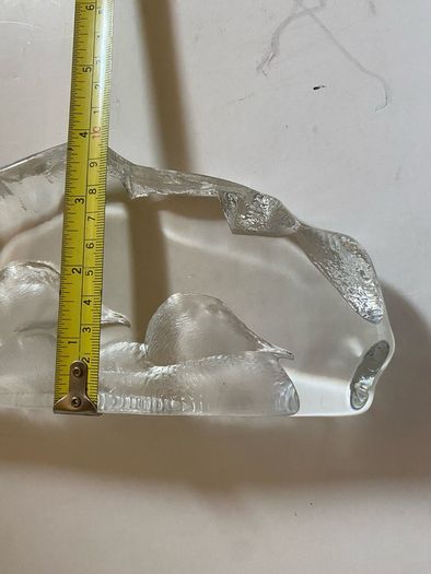 Glass Ornament Of Ducks By Goran Warff From The 70s Signed