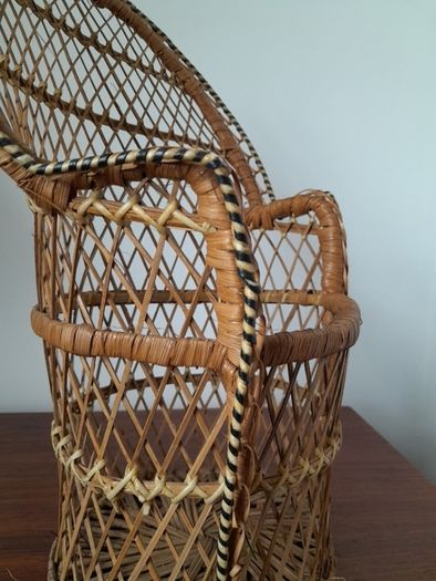 Miniature Boho Peacock Chair Planter