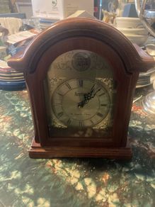 Oak mantle clock free postage