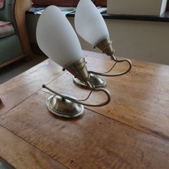 Wall Lights x2 in Brushed Brass