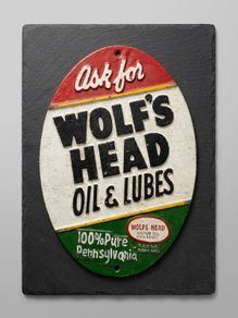 Antique Wolfs head Sign