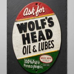Antique Wolfs head Sign