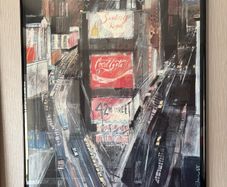 Richard Walker Civilization Poster 1989 Nyc Cityscape Neon Urban Oop
