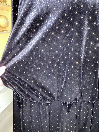 Brand-New Ladies Black & Gold Long Sleeved peplum Faux Wrap Top from Marks & Spencer