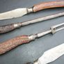 Harrison Bros & Howson Sheffield Stag/Horn/Antler Handle Sterling Silver Capped & Ferruled 4 Piece Carving Set  1884 Image 8