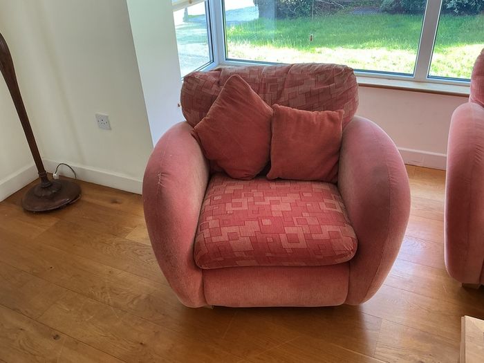 2 seat sofa and armchair