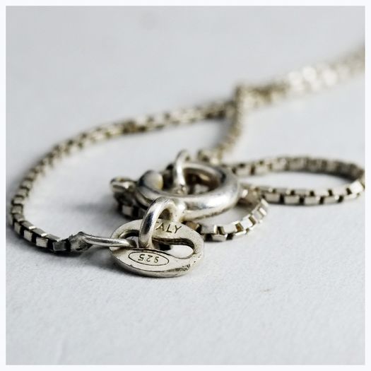 925 Sterling Silver  Zircon Pendant and Chain Necklace
