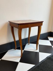 Vintage Inlaid Music Box Side Table