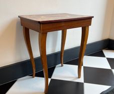Vintage Inlaid Music Box Side Table