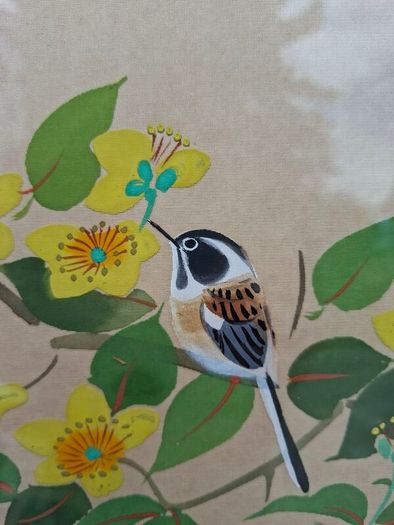 Vintage East Asian Silk Hand painting