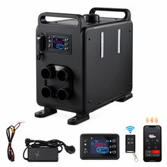 5-8kW Portable Diesel Air Heater, 12V/24V All-in-One Heating Unit with Bluetooth App, Remote Control, Digital Display & CO Alarm