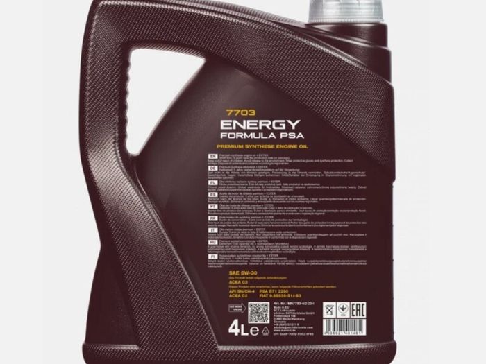 Mannol Formula Psa 5w30 C2 C3 Engine Oil 4l Fiat Peugeot Citroen